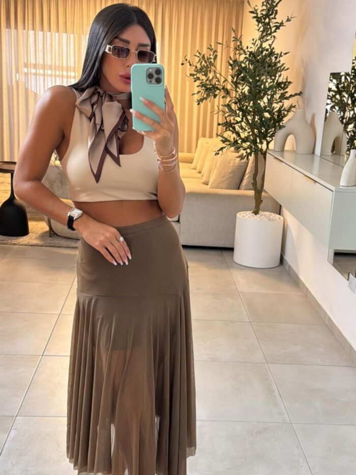 ⁦חצאית שיפון⁩ – תמונה ⁦4⁩