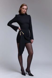 ⁦שמלה מיני טרפז⁩ – תמונה ⁦6⁩