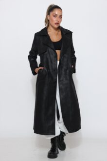 מעיל טרנץ שחור