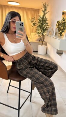 ⁦מכנס משבצות⁩ – תמונה ⁦4⁩