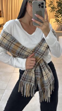 ⁦צעיף משבצות⁩ – תמונה ⁦5⁩