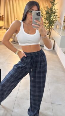 ⁦מכנס משבצות⁩ – תמונה ⁦3⁩