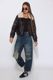 ⁦מעיל שילוב פרווה⁩ – תמונה ⁦3⁩