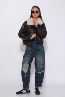 ⁦מעיל שילוב פרווה⁩ – תמונה ⁦2⁩