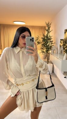 ⁦חצאית מלמלה שיפון⁩ – תמונה ⁦5⁩