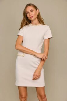 ⁦שמלה כיסים פנינים⁩ – תמונה ⁦3⁩