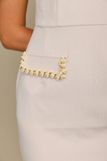 ⁦שמלה כיסים פנינים⁩ – תמונה ⁦4⁩