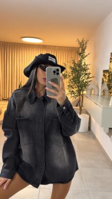 ⁦חולצת גינס כיסים⁩ – תמונה ⁦7⁩