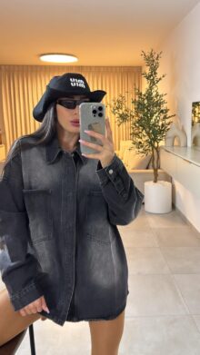 ⁦חולצת גינס כיסים⁩ – תמונה ⁦6⁩