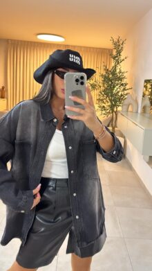 ⁦חולצת גינס כיסים⁩ – תמונה ⁦8⁩