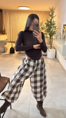 ⁦מכנס משבצות בלון⁩ – תמונה ⁦4⁩