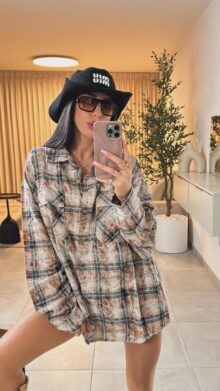 חולצת משבצות פולי