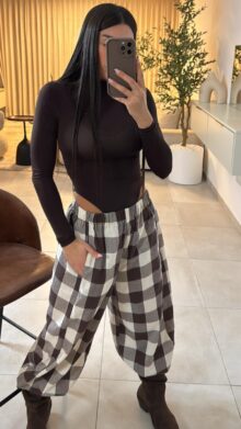 מכנס משבצות בלון