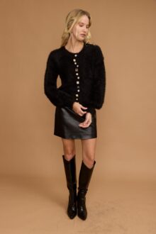 ⁦קרדיגן פרוותי כפתורים⁩ – תמונה ⁦5⁩