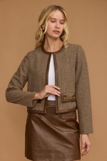 ⁦ג'קט דוגמא גימור עור⁩ – תמונה ⁦2⁩