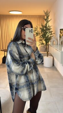 ⁦חולצת משבצות ור⁩ – תמונה ⁦3⁩