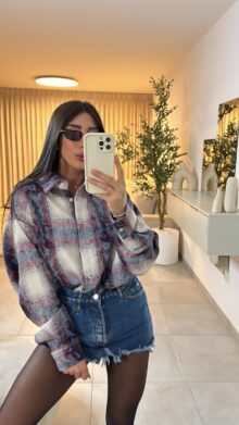 ⁦חולצת משבצות ור⁩ – תמונה ⁦6⁩