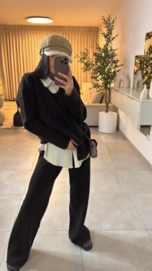 ⁦חליפת מכנס סריג⁩ – תמונה ⁦3⁩