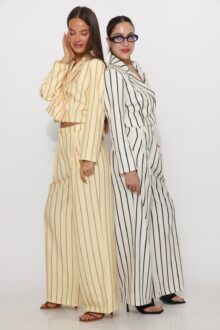 ⁦חליפת קרפ פסים⁩ – תמונה ⁦4⁩