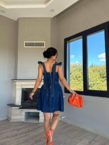 ⁦שמלת מיילי - מיני גינס⁩ – תמונה ⁦4⁩